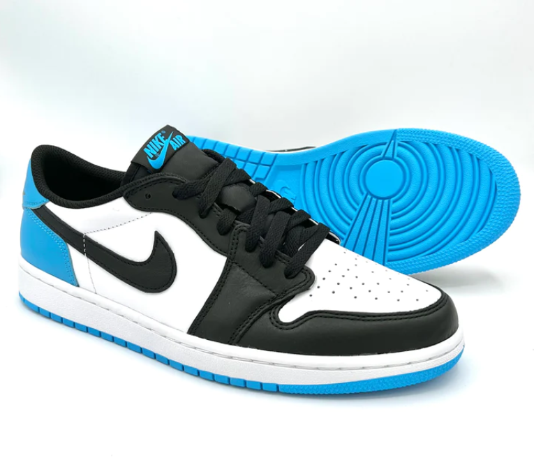 AIR JORDAN 1 RETRO LOW OG BLACK DK POWDER BLUE