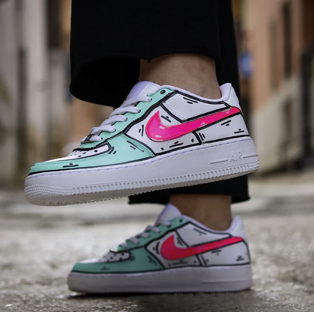 AIR FORCE 1 CARTOON MENTA SWOOSH FUCSIA